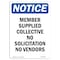 Signmission OSHA Notice, 5" Height, Member Supplied Collective No Sign, 5" X 3.5", Portrait OS-NS-D-35-V-14199 - alternate 1